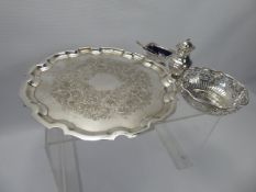 Miscellaneous Collection of Silver Plate, including card tray, champagne cooler, pair of