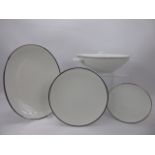 A Part 'Thomas' Germany Porcelain Dinner Service, comprising eight large dinner plates, six medium