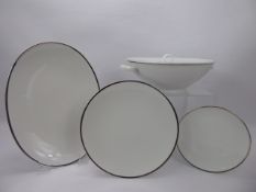 A Part 'Thomas' Germany Porcelain Dinner Service, comprising eight large dinner plates, six medium