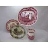 Copeland Spode 'Spodes Tower' Meat Plates and a quantity of dining plates together with Masons