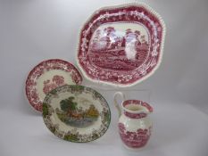 Copeland Spode 'Spodes Tower' Meat Plates and a quantity of dining plates together with Masons