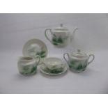 A Japanese Porcelain Tea Set, comprising teapot, milk jug, sugar bowl, eight cups, eight saucers,