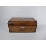 A Mahogany Writing Box with Mother of Pearl inlay to lid and front.