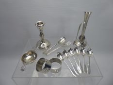 Miscellaneous Silver, including six coffee spoons Birmingham hallmark, mm WHH, dated 1930 together