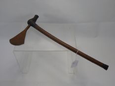 An African Wood-Carved Tribal Axe, approx 48 cms.