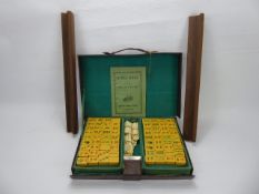 A Vintage Majong Set and Stand.