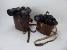 A Pair of Carl Zeiss Binoculars, 10 x 50 in the original box, nr 516834 together with Nippon Kogak