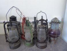 A Box of Miscellaneous Vintage Hurricane Lamps, approx 8.