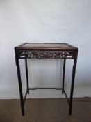 A Chinese Rosewood Occasional Table, approx 50 x 35 x 72 cms