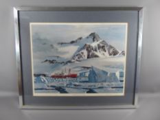 Royle Prints Limited, printed 1982 nr 276/850. Limited edition titled "HMS Endurance in the Ice"