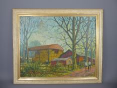 An Original Oil on Canvas, depicting 'Autumnal Scene', signed lower right D. Jackson, approx 53 x 44