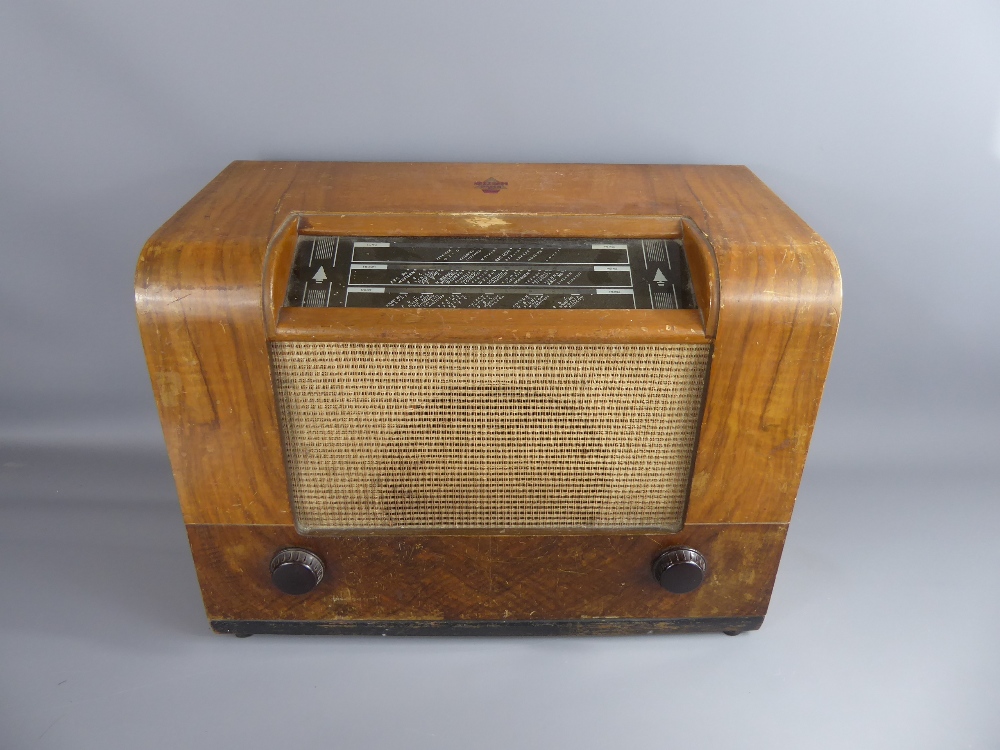 A Mid-20th Century (circa 1947) Walnut-Cased Vintage Bush Valve Radio. model no. AC.2.