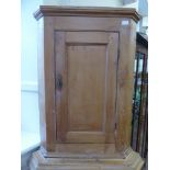 A Pine Corner Cupboard, approx 93 x 51 cms (across front).