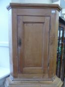 A Pine Corner Cupboard, approx 93 x 51 cms (across front).