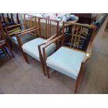 Three 1950's George White Dining Chairs (George White worked for Gordon Russell), one with a green