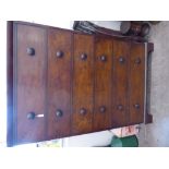 A Mahogany Chest of Drawers with six drawers and mahogany knob handles, approx 108 x 48 x 173 cms.