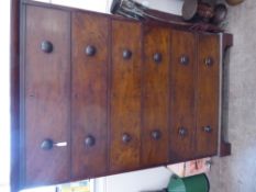 A Mahogany Chest of Drawers with six drawers and mahogany knob handles, approx 108 x 48 x 173 cms.