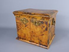 A Small French Sewing Box opening at the top with fitted interior (nine compartments, one lidded