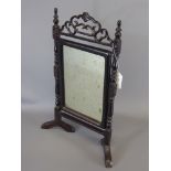 A Chinese Rosewood Dressing Table Mirror, approx 46 x 23 cms