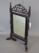 A Chinese Rosewood Dressing Table Mirror, approx 46 x 23 cms