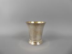 A Silver Christening Beaker, with gilt interior, Birmingham hallmark, mm WRS, dated 1970, approx