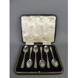A Set of Six Silver Teaspoons, Birmingham hallmark, mm C B & S.