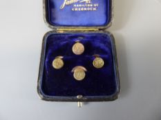 A Set of Four Yellow Metal Gentleman's Masonic Dress Studs.