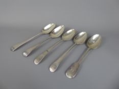 Five Georgian Silver Table Spoons, London dated 1836 mm John, Henry and Charles Lias, two London