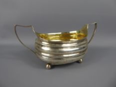 A Georgian Silver Twin-Handled Bowl, on ball feet, London hallmark, dated 1824, mm John Bridge,