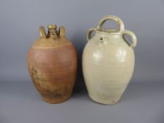 Four Ceramic Twin-Handled 'Garon' Jars, used to keep chestnut oil.