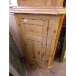 A Pine Corner Cupboard, approx 48 x 56 cms (across front).