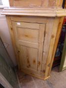 A Pine Corner Cupboard, approx 48 x 56 cms (across front).