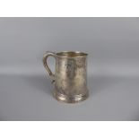 A Georgian Silver Tankard, London hallmark, mm Fuller White, date mark rubbed, approx 356 gms.