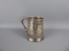 A Georgian Silver Tankard, London hallmark, mm Fuller White, date mark rubbed, approx 356 gms.