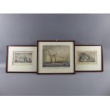 Two Antique Engravings, engraved for Hervey's Naval History - Volume V Book VII Chapters 3 and 6,