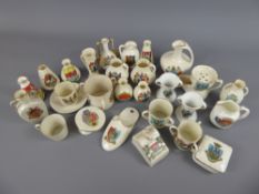 A Quantity of Crested Ware Porcelain, including Arcadian, Griffin, Carlton, Waverley etc, approx