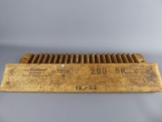 An Antique Dutch Wooden Cigar Mould / Press, inscribed with N.V. L. BEZEMER & ZN HELMOND PATENT