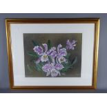 An Original Watercolour depicting Orchids, signed lower right, framed and glazed, approx 51 x 41