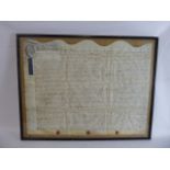 An 18th Century Velum Indenture, relating to the purchase of property in Lydney, Gloucestershire,