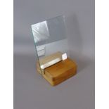 A Gordon Russell Picture Frame with a wooden base, approx 16 x 18, including the base (glass only 13