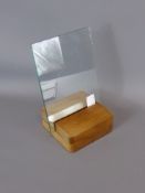 A Gordon Russell Picture Frame with a wooden base, approx 16 x 18, including the base (glass only 13