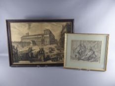 After Giovanni Battista Piranesi Reproduction Print of Rome, entitled 'Veduta della Piazza di