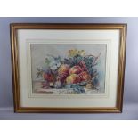 An Original Watercolour Fruit Still Life, signed Cath McCallum and dated 1913, framed and glazed,