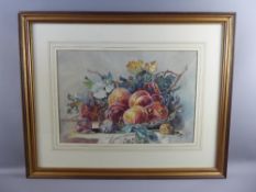 An Original Watercolour Fruit Still Life, signed Cath McCallum and dated 1913, framed and glazed,