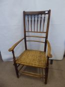 An Antique Ladder Back chair, approx 113 x 58 x 42 (to seat) cms.