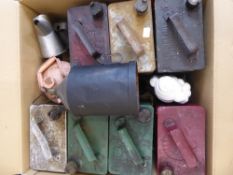 A Box of Miscellaneous Oil Containers and Dispensers, approx 13.