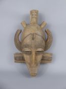 A West African Gabonese Tribal Fang Mask, with marks of scarification, approx 32 cms. Provenance: