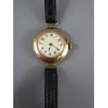 A Lady's Vintage Rolex Wrist Watch in 9ct Yellow Gold Case, the watching having a white numeric
