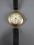 A Lady's Vintage Rolex Wrist Watch in 9ct Yellow Gold Case, the watching having a white numeric