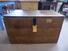 A Vintage Pine Box, approx 92 x 55 x 55 cms.